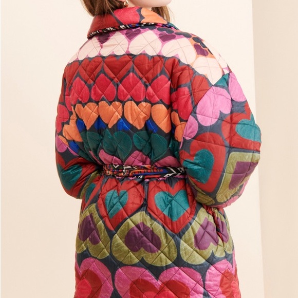 FARM Rio Multicolor Heart Puffer Jacket - Picture 4 of 8